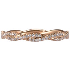 Mark Broumand, anneau d'éternité en or rose 18 carats avec diamants taille brillant rond de 0,50 carat