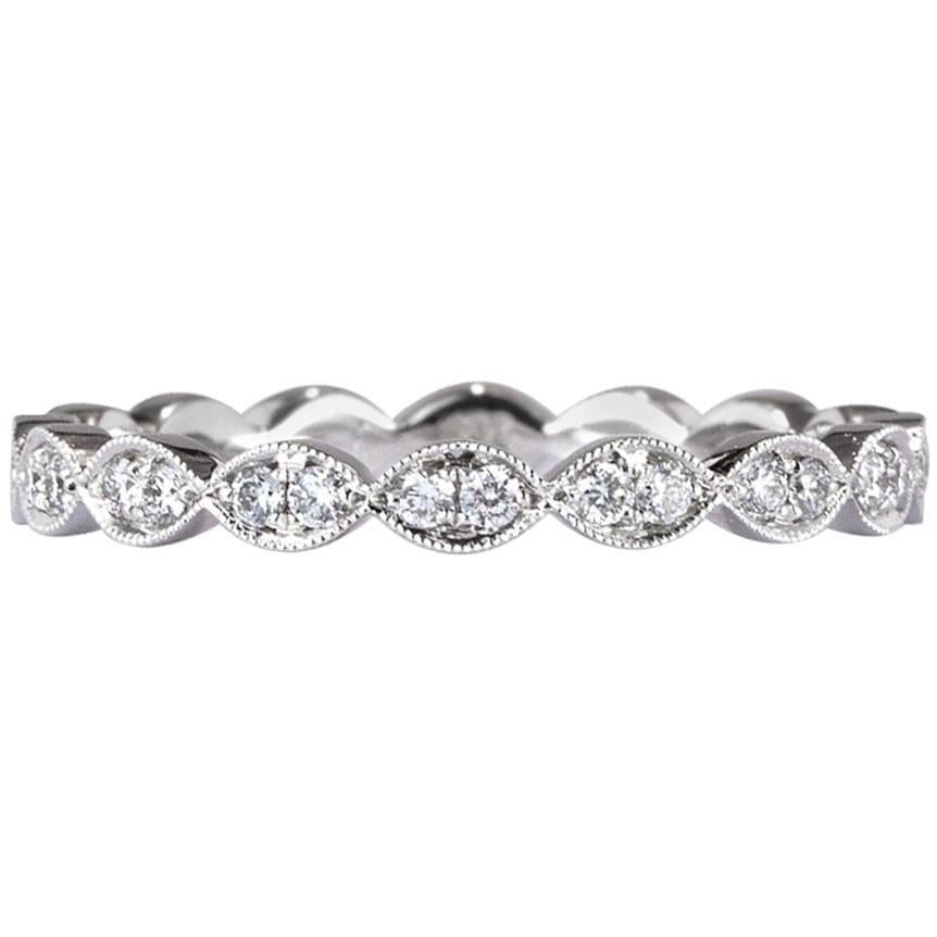 Mark Broumand 0.35ct Round Brilliant Cut Diamond Eternity Band in 18k Rose Gold For Sale