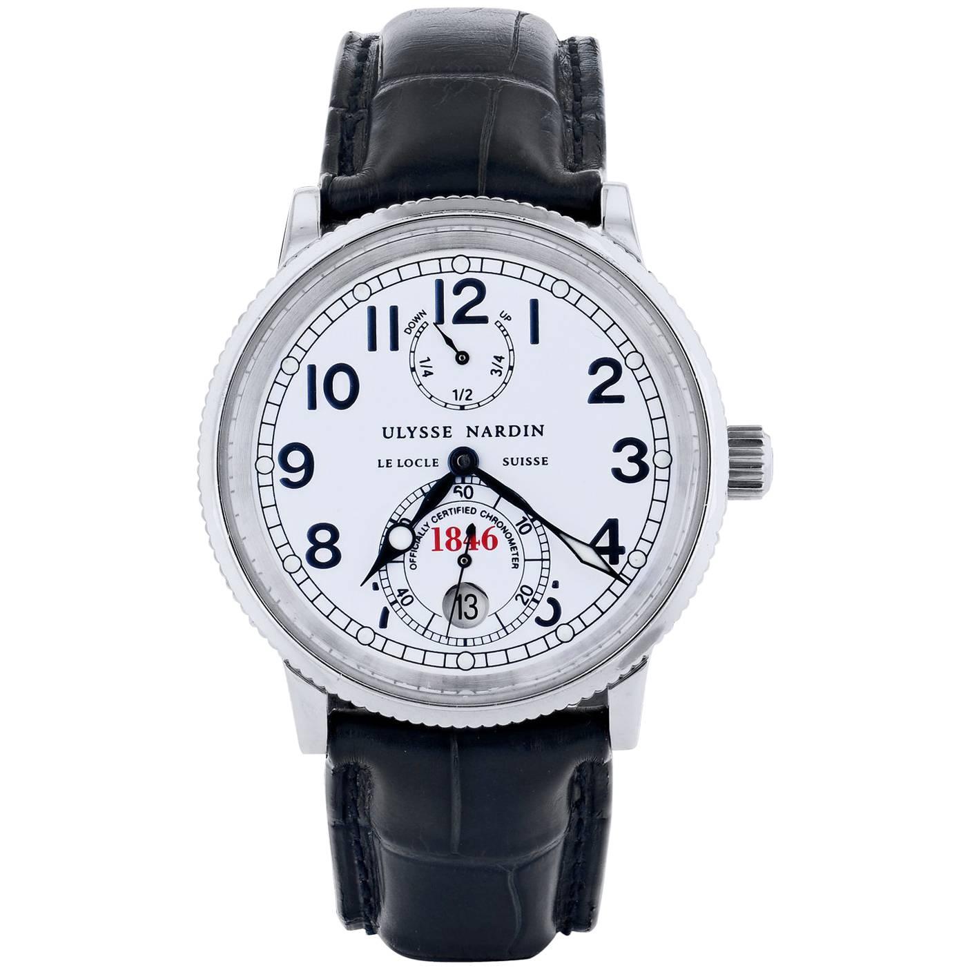 Ulysse Nardin Stainless steel Maxi Marine Chronometer Automatic Wristwatch