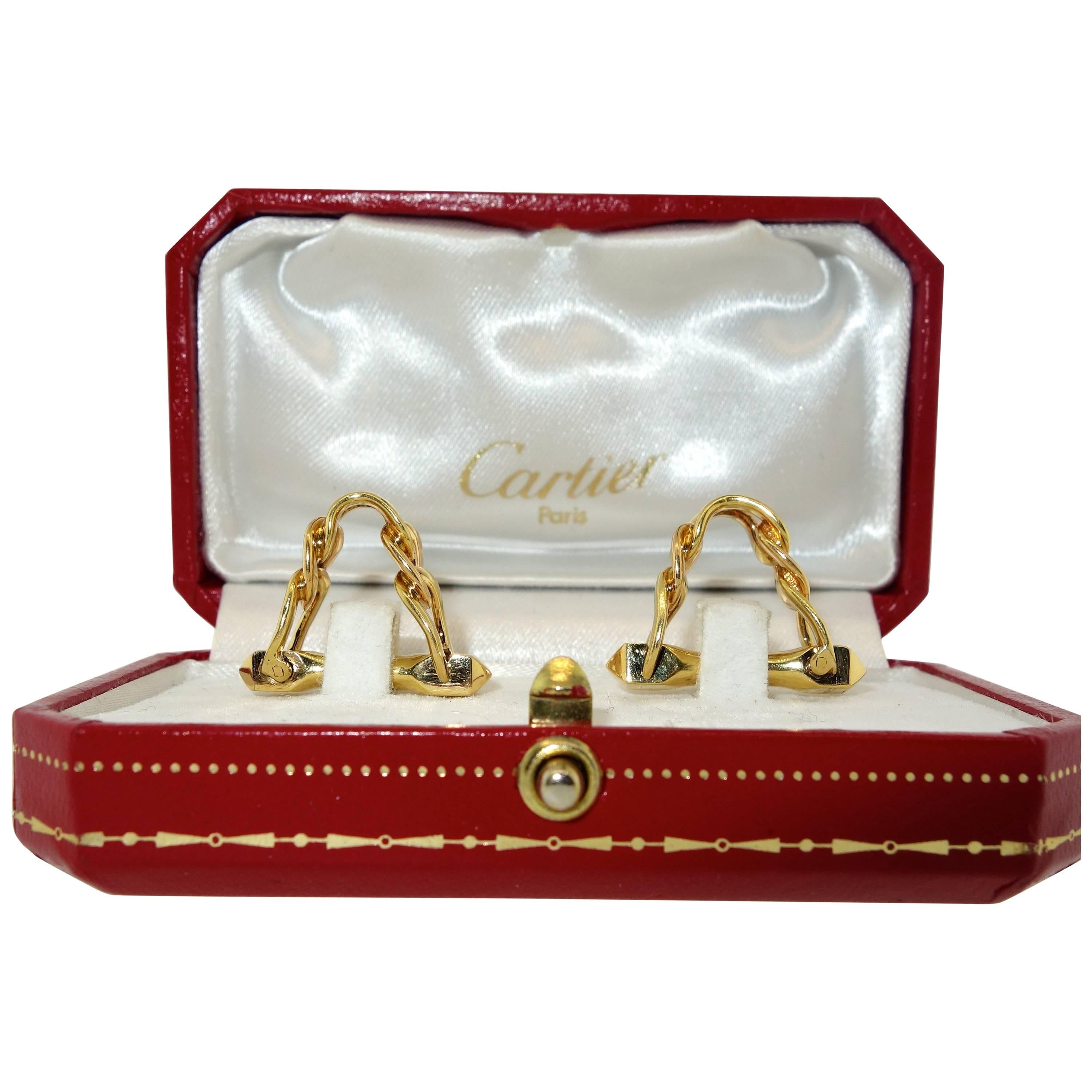 Cartier Gold Cufflinks, French, circa 1960
