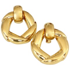 Vintage Cartier Gold Door-Knocker Earrings