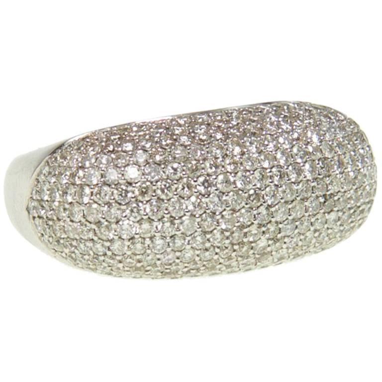 Diamond Bar Cocktail Ring For Sale