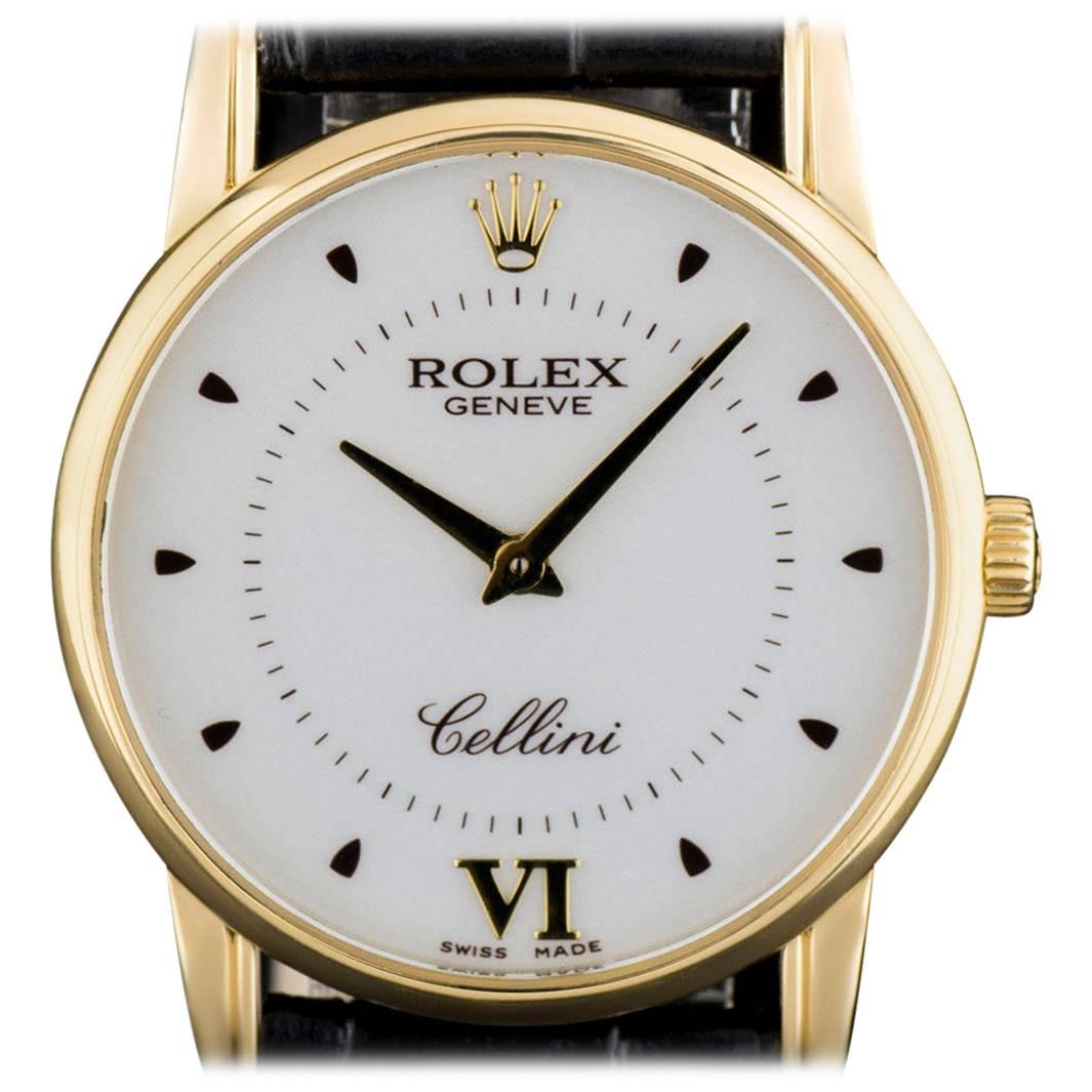 Rolex Yellow Gold Cellini Manual Wind Wristwatch Ref 5116/8 