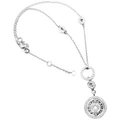 Bulgari Astrale Cerchi Diamond Pendant White Gold Link Necklace