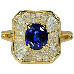 Sapphire and Diamond Ring by Oscar Heyman & Brothers