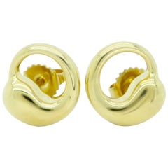  Tiffany & Co. Elsa Peretti Eternal Circle Stud 18 Karat Gold Earrings
