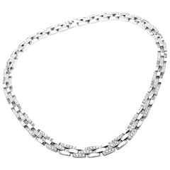 Cartier Panthere Panther Maillon Diamond White Gold Necklace