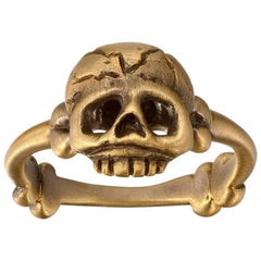 Wendy Brandes Skull Gold Ring