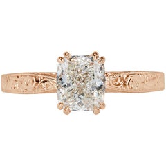 Mark Broumand 1.54 Carat Cushion Cut Diamond Engagement Ring