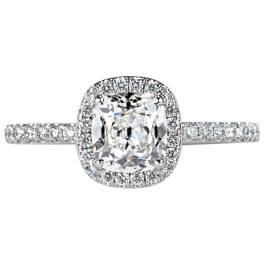 Mark Broumand 1.33 Carat Old Mine Cut Diamond Engagement Ring