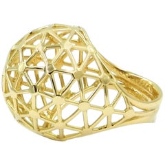 18 Karat Yellow Gold Garavelli Globe Ring