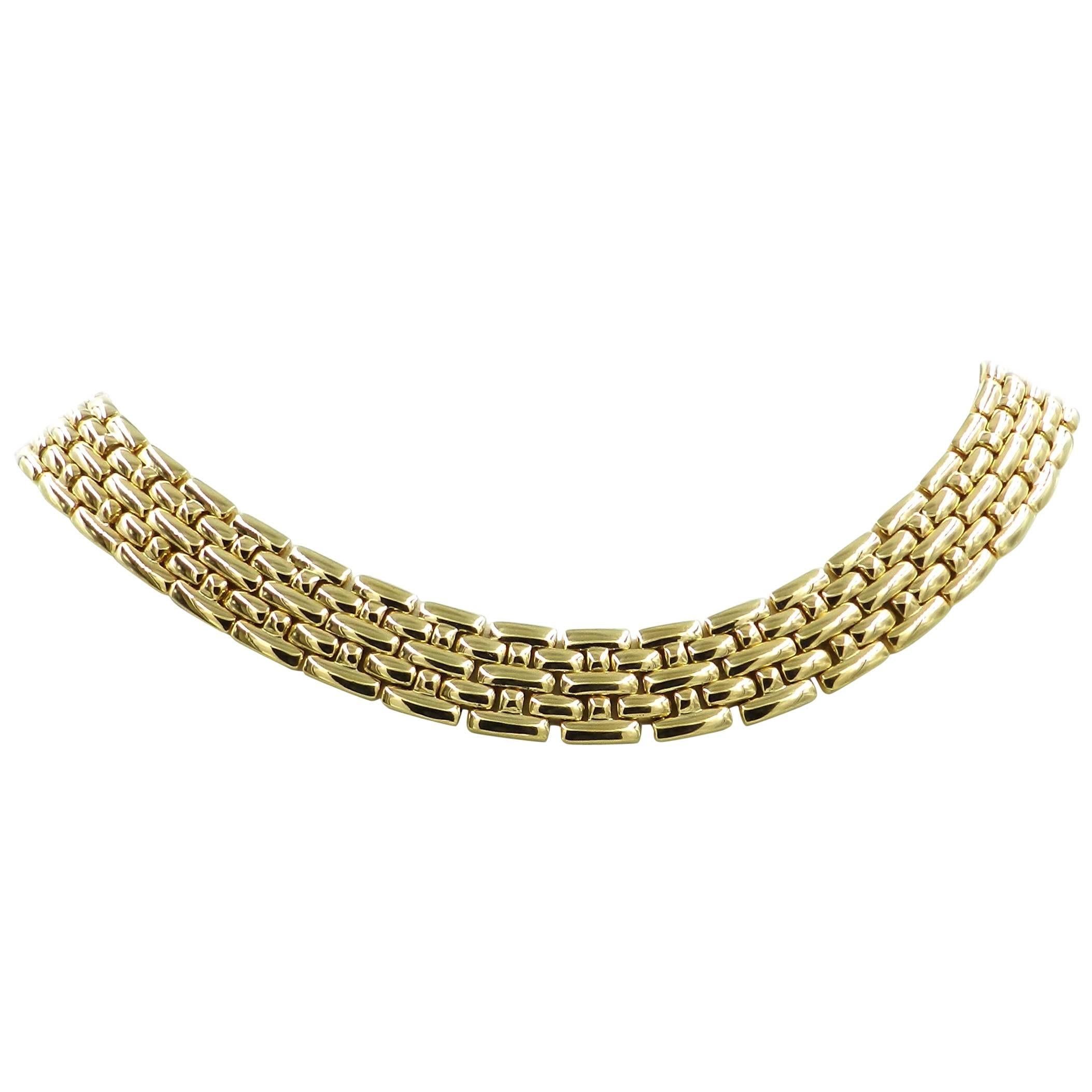 18 Karat Yellow Gold Garavelli Link Necklace