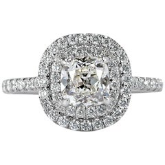 Mark Broumand Anillo de compromiso de diamantes talla mina antigua de 1,73 quilates