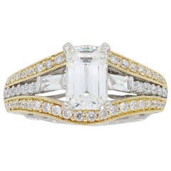 1.50 Carat Emerald Cut Diamond Ring