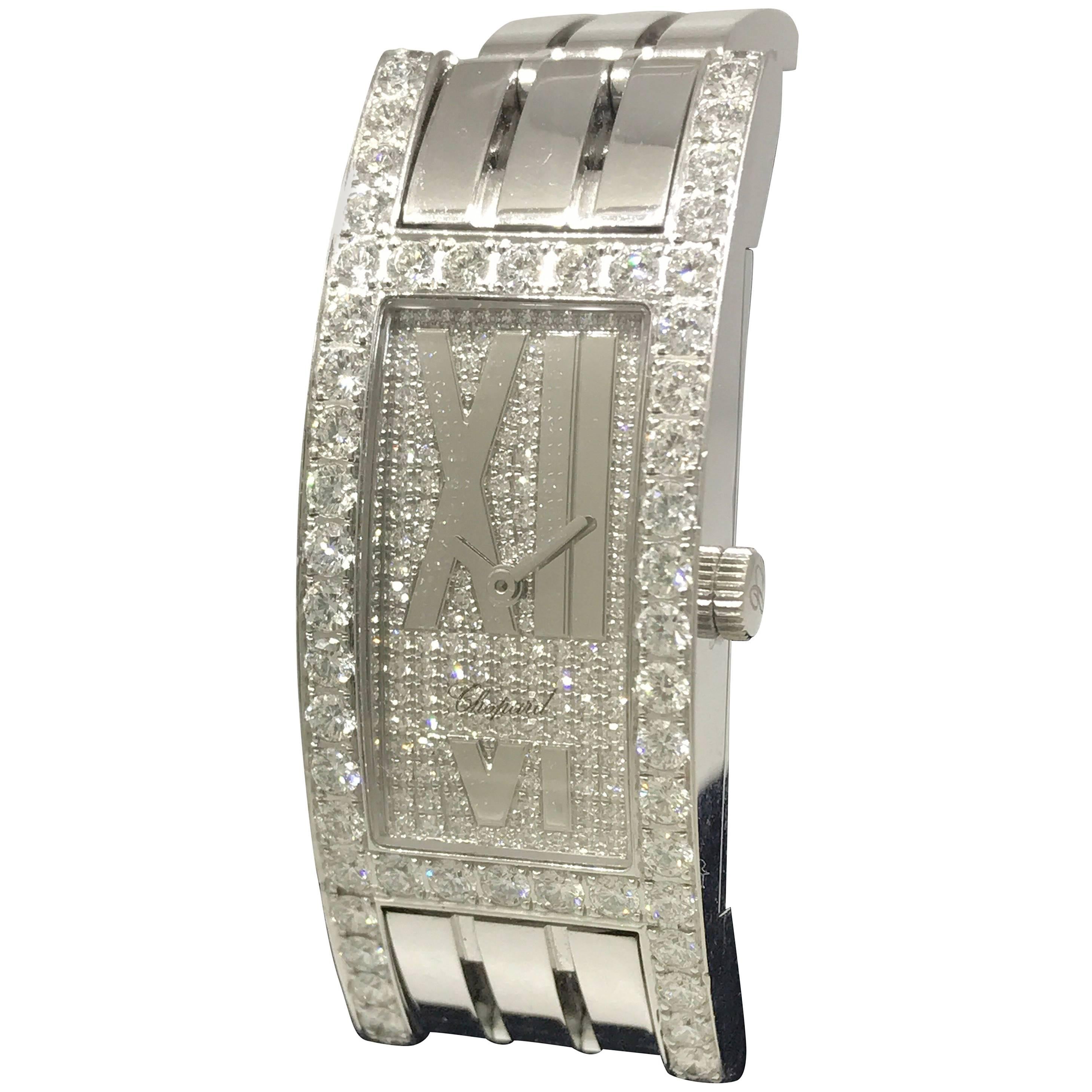 Chopard Classique Femme 18 Karat Gold and Diamond Bracelet Ladies Watch New For Sale