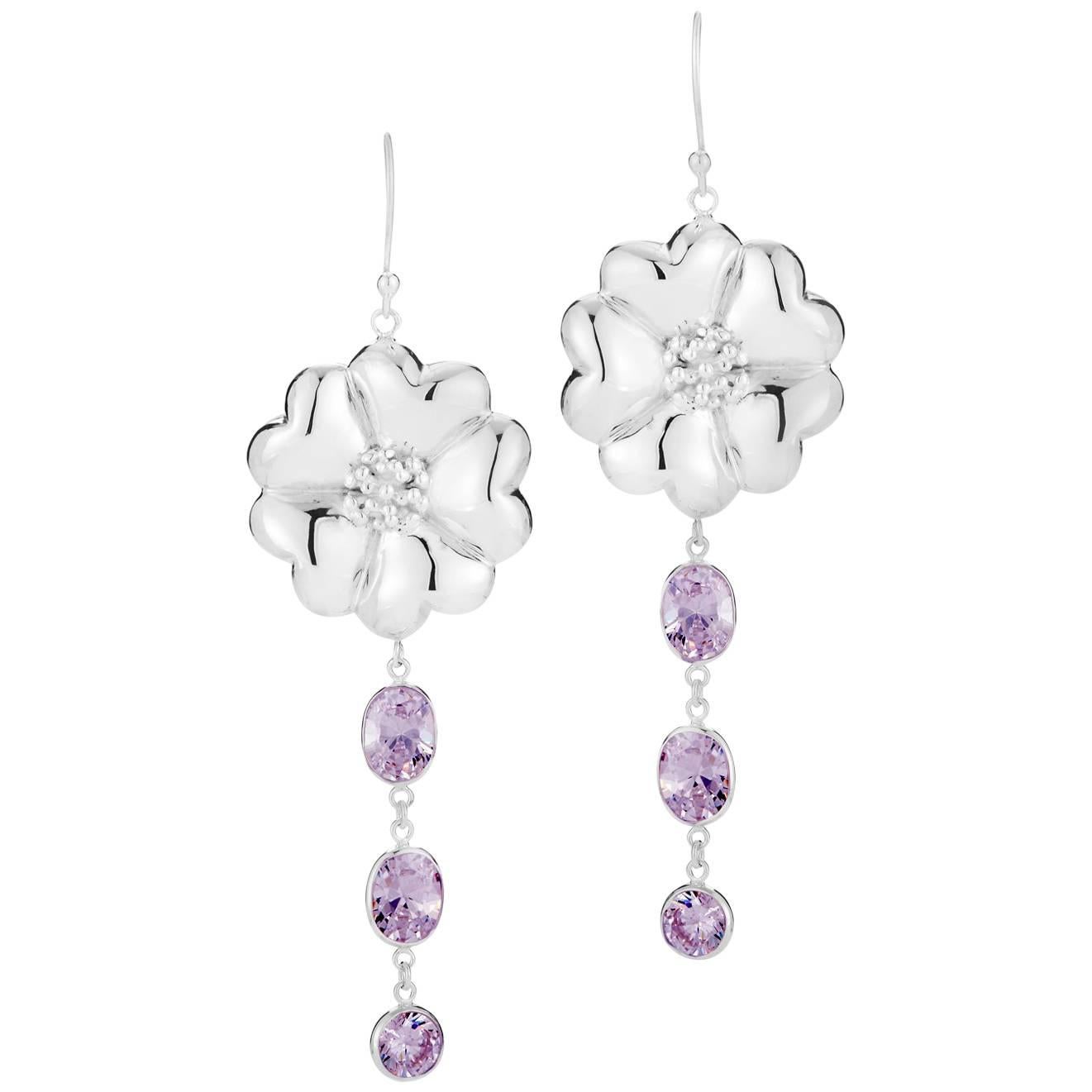Mixed Stone Crystal Drop Earrings main image 1