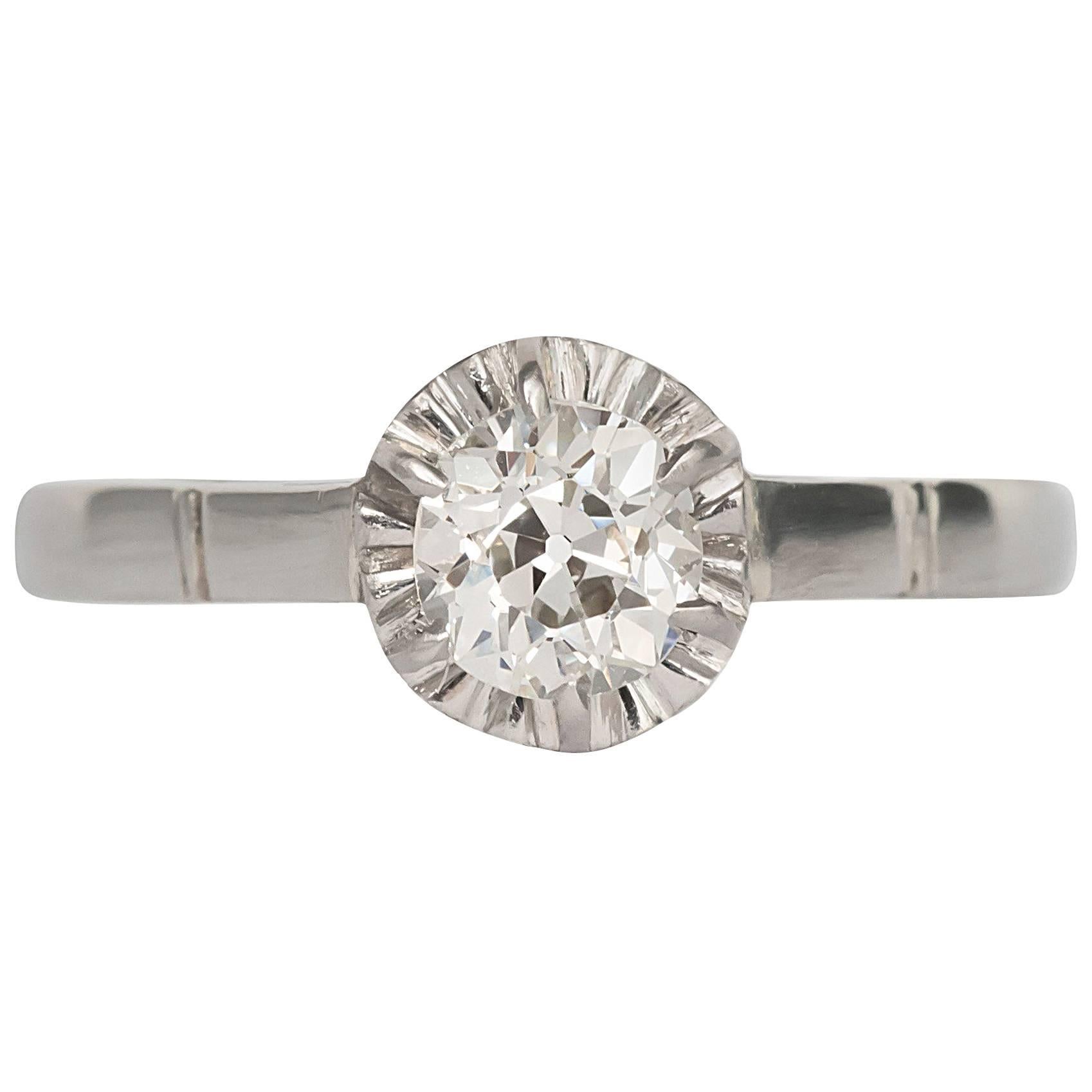 .63 Carat Platinum Diamond Engagement Ring For Sale