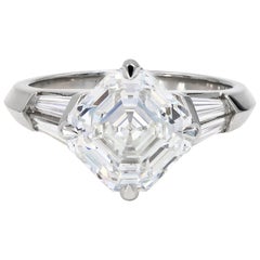4.01 Carat Royal Asscher Cut Diamond Ring in Platinum, GIA Certified
