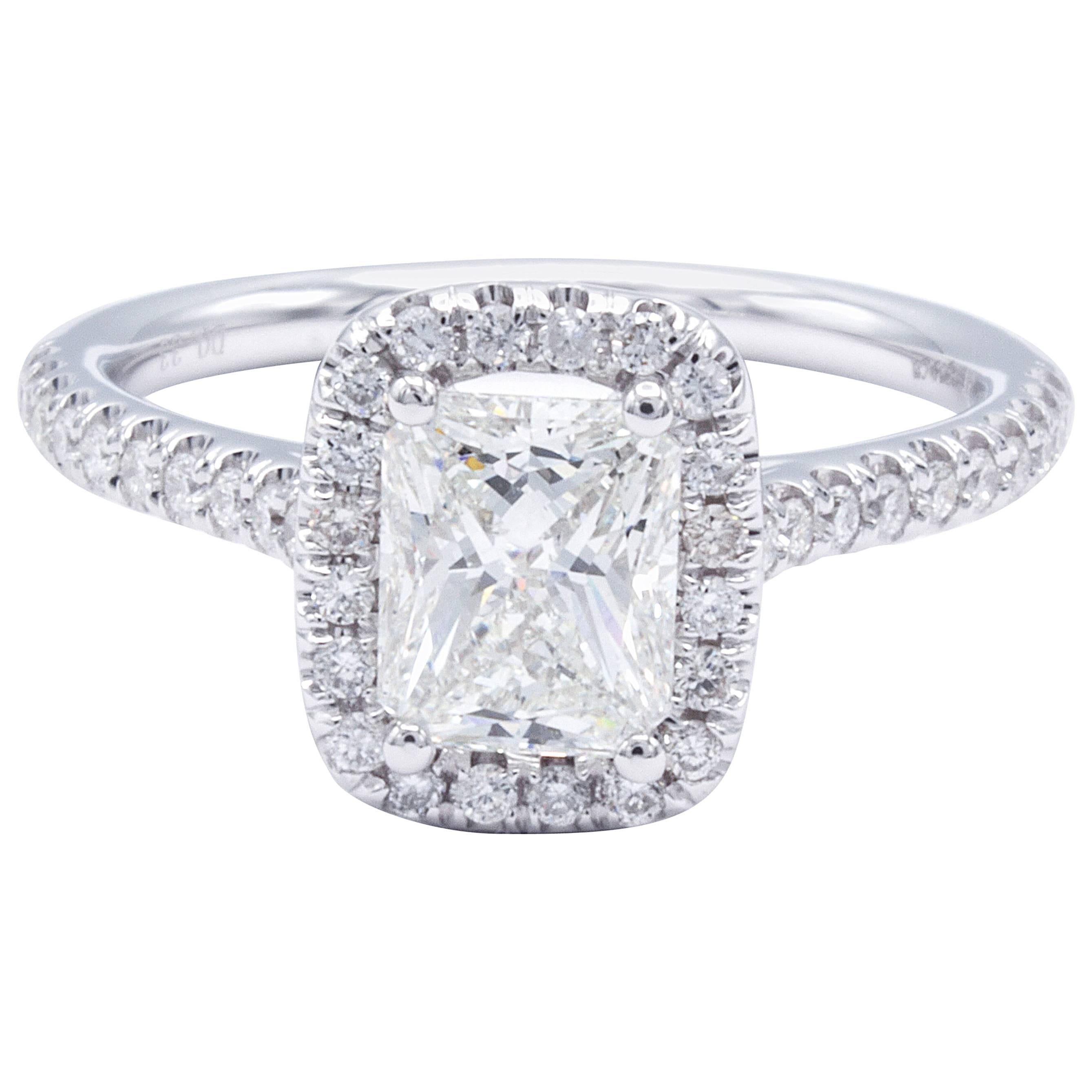 David Rosenberg 1.02 Carat Radiant I/SI2 GIA Certified Diamond Engagement Ring