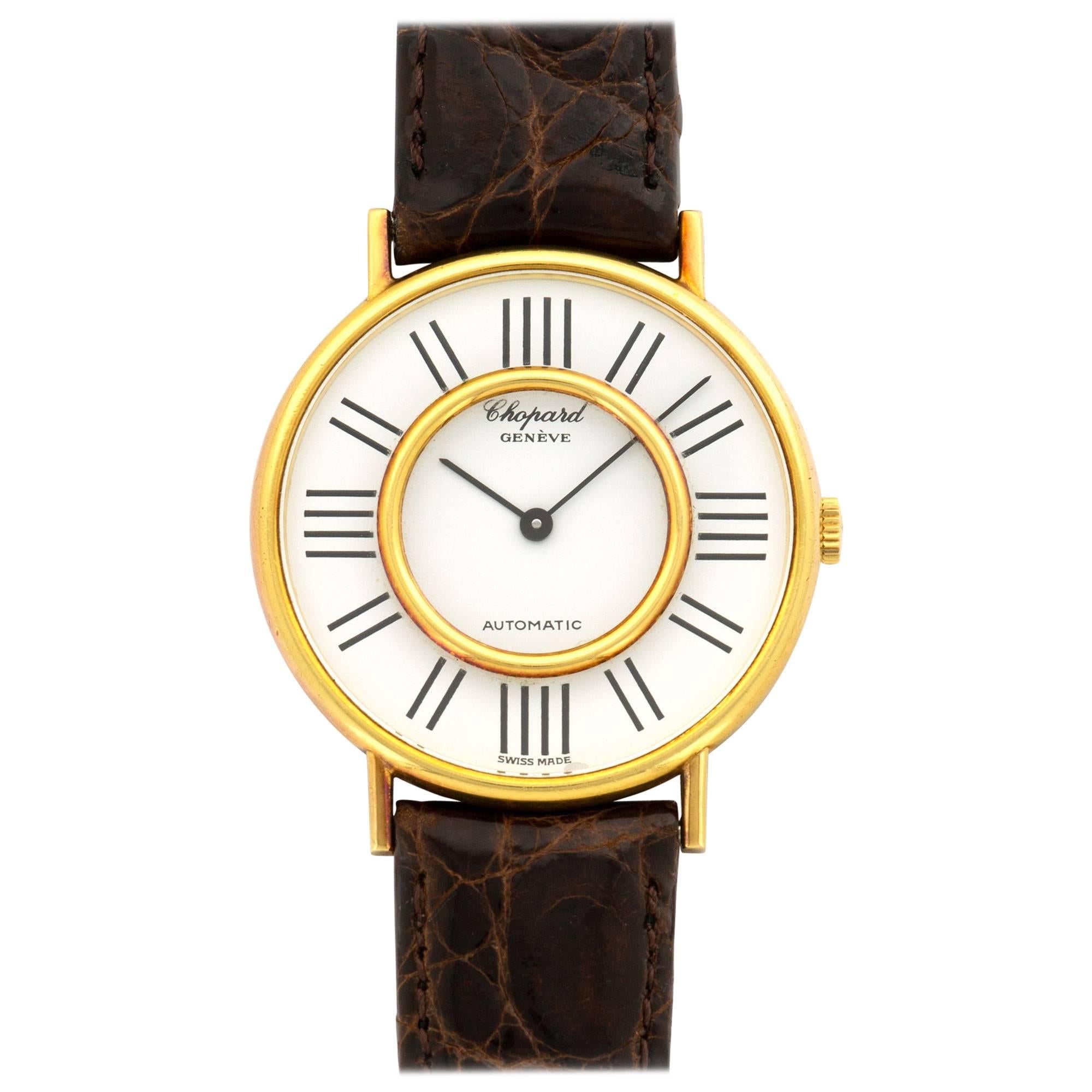 Chopard Yellow Gold Automatic Wristwatch, circa 1980s For Sale