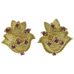 1960s Tiffany & Co. Gold Ruby Earrings