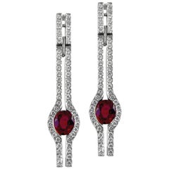 "Larmes de Giverny" White Gold Earrings With Alexandrite