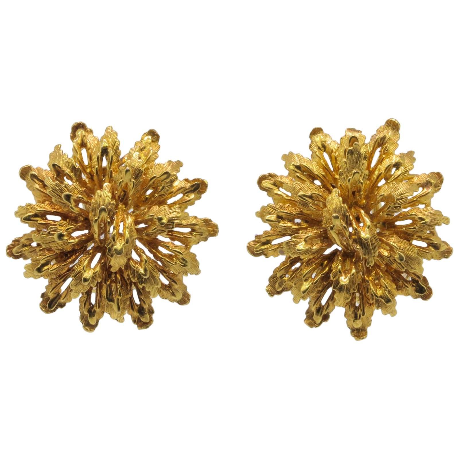 Vintage Clip-On Gold Earrings