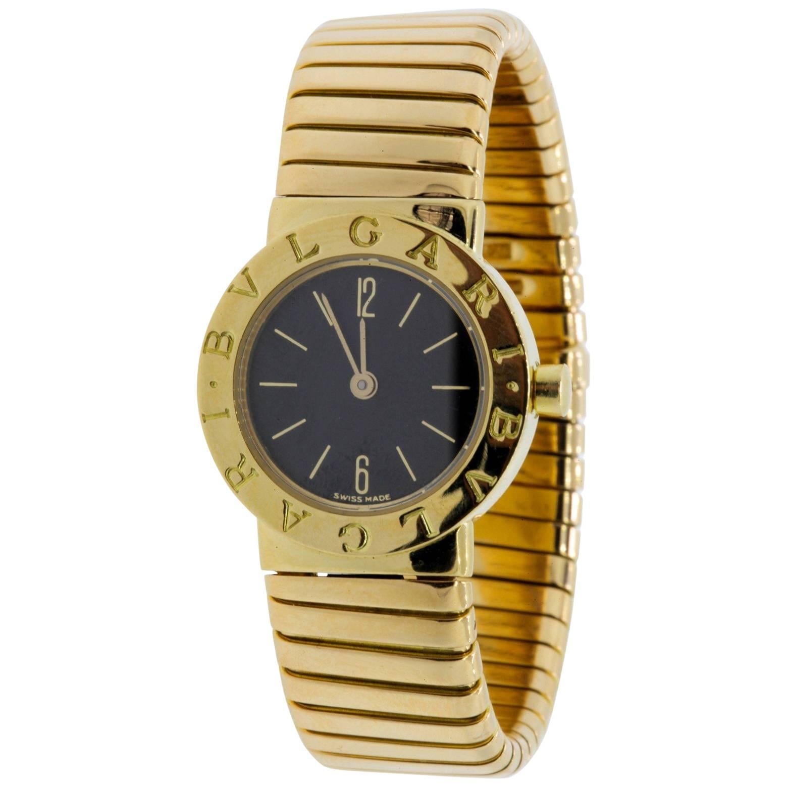 Bulgari Ladies Yellow Gold Tubogas Wristwatch