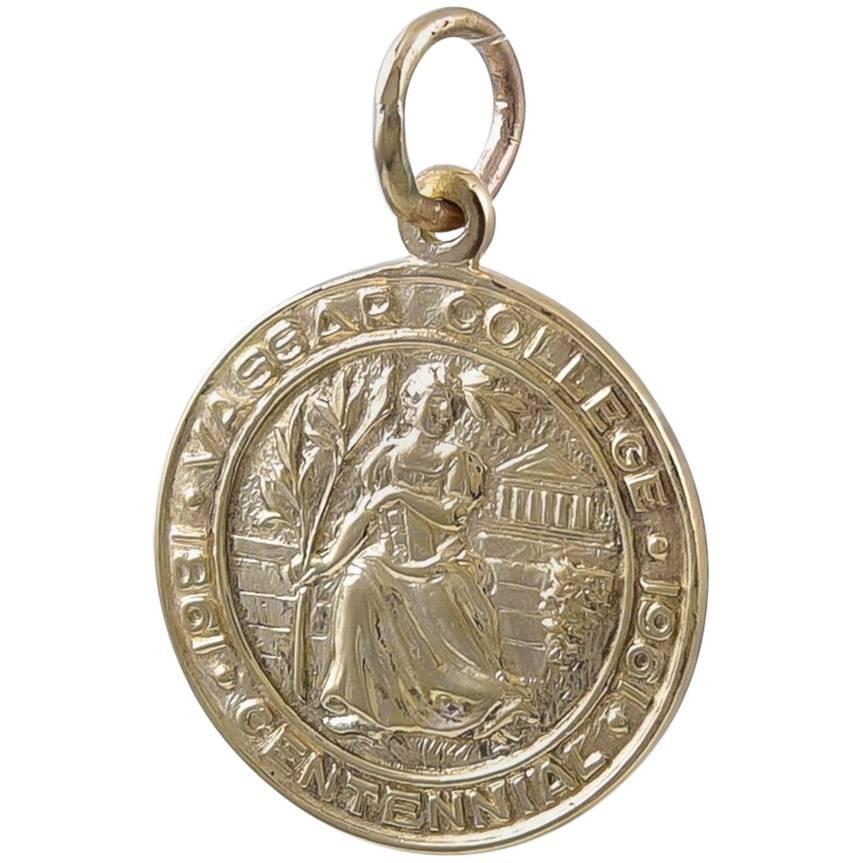 Gold Tiffany Vassar College Medal For Sale