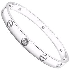 Cartier Six Diamond White Gold Love Bangle Bracelet