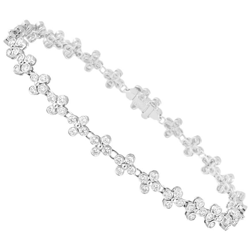 Tiffany & Co. Platinum Lace Diamond Bracelet 3.21 carats