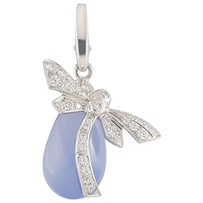 Cartier Diamond and Chalcedony Dragonfly Charm