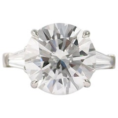  GIA Certified 9.30 Carat E SI1 J. Birnbach Round Brilliant Diamond Ring