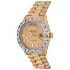 Rolex Yellow Gold President Day-Date Oyster With Diamonds Automatic Wristwatch