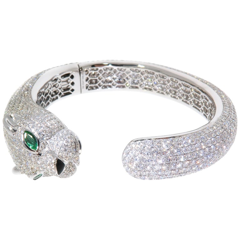 Diamond Panther Cuff Bracelet at 1stDibs