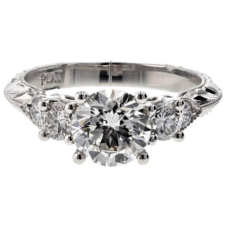 SevenStone Diamond Engagement Ring in Platinum (GIA Certified) at