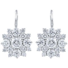 Ivanka Trump 5.80 Carat Cluster Diamond Starburst Drop Earrings