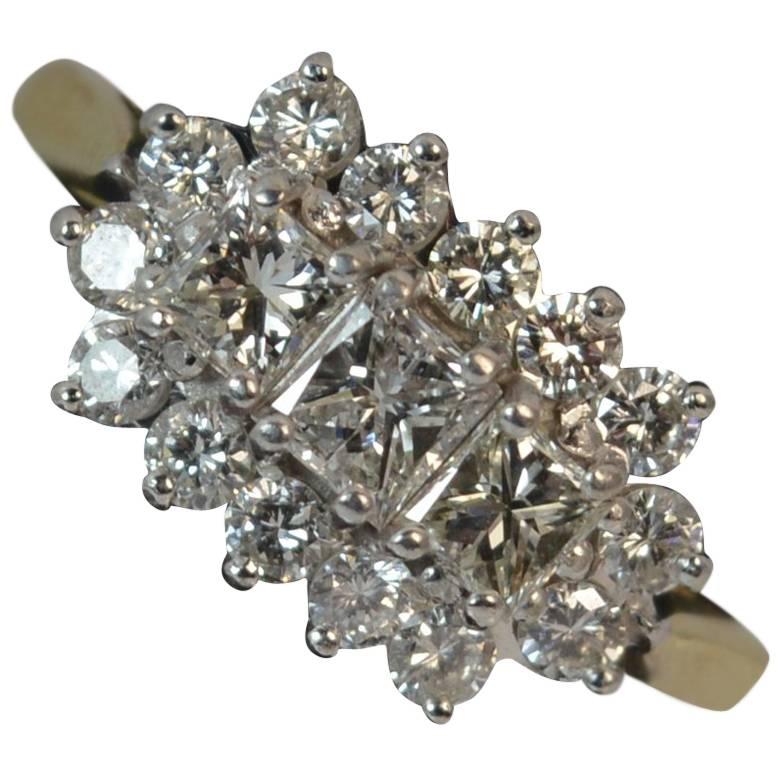 Diamond 18 Carat Gold Cluster Ring