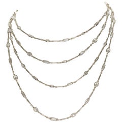 18.77 Carat Diamonds by the Yard Platinum Chain Necklace