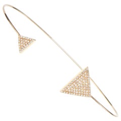 Pave Diamond Triangle Bangle