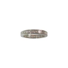 Tiffany & Co. Platinum Eternity Band Channel Set with Princess Cut Diamonds