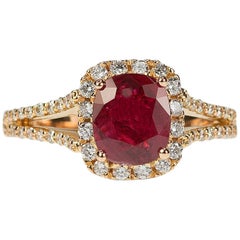 Ruby and Diamond Gold Ring