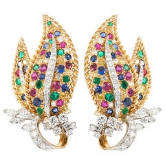 Oscar Heyman Leaf Earrings