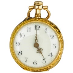 French 18 Karat Gold, Diamond, RM Pendant Watch #42342, circa 1810