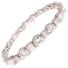 Bucherer Approximately 10 Carat Diamond Platinum Bracelet