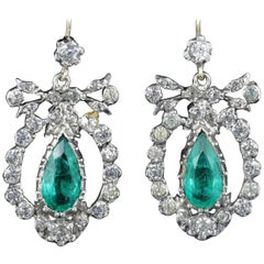 Antique Victorian Paste Earrings, circa 1880