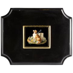 Micromosaic Onyx Paperweight, Signed Barberi, Italy, 1783-1857