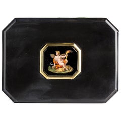 Micromosaic Onyx Paperweight, Signed Barberi, Italy, 1783-1857