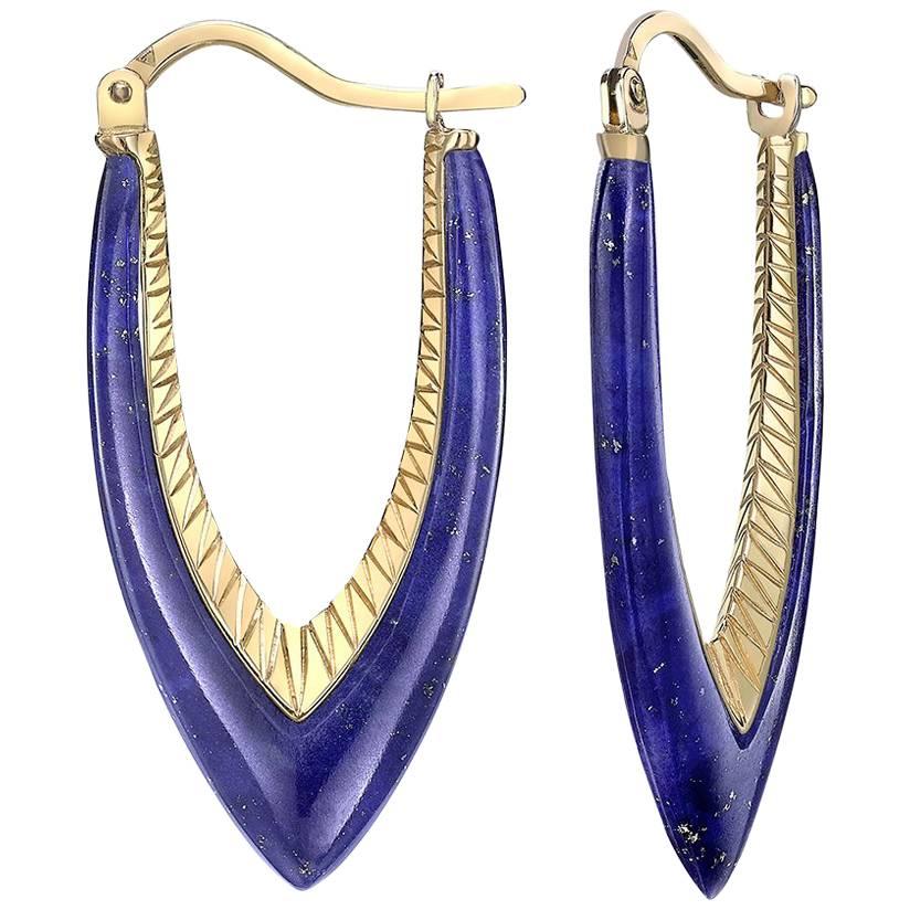 Venyx 18 Karat Gold Lapis Parrot Star Fish Earrings For Sale