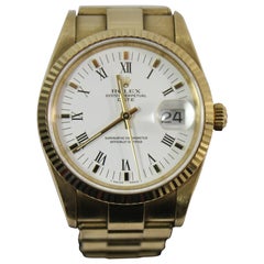 2000s 18 Karat Gold Rolex Men's Oyster Perpetual Watch